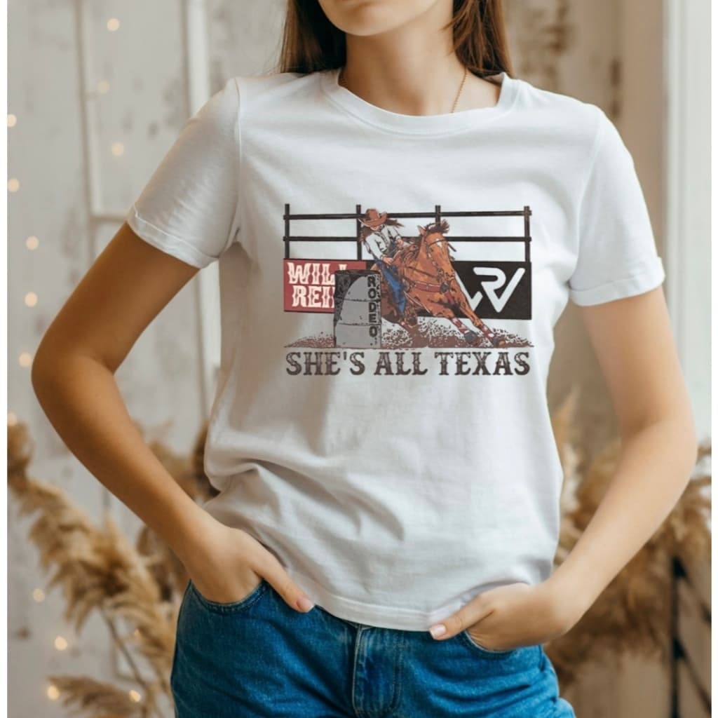 Camiseta Country Feminina Cavalo 3 Tambor Estilo Cowgirl Rodeio Moda Western Tshirt Casual Vaqueira