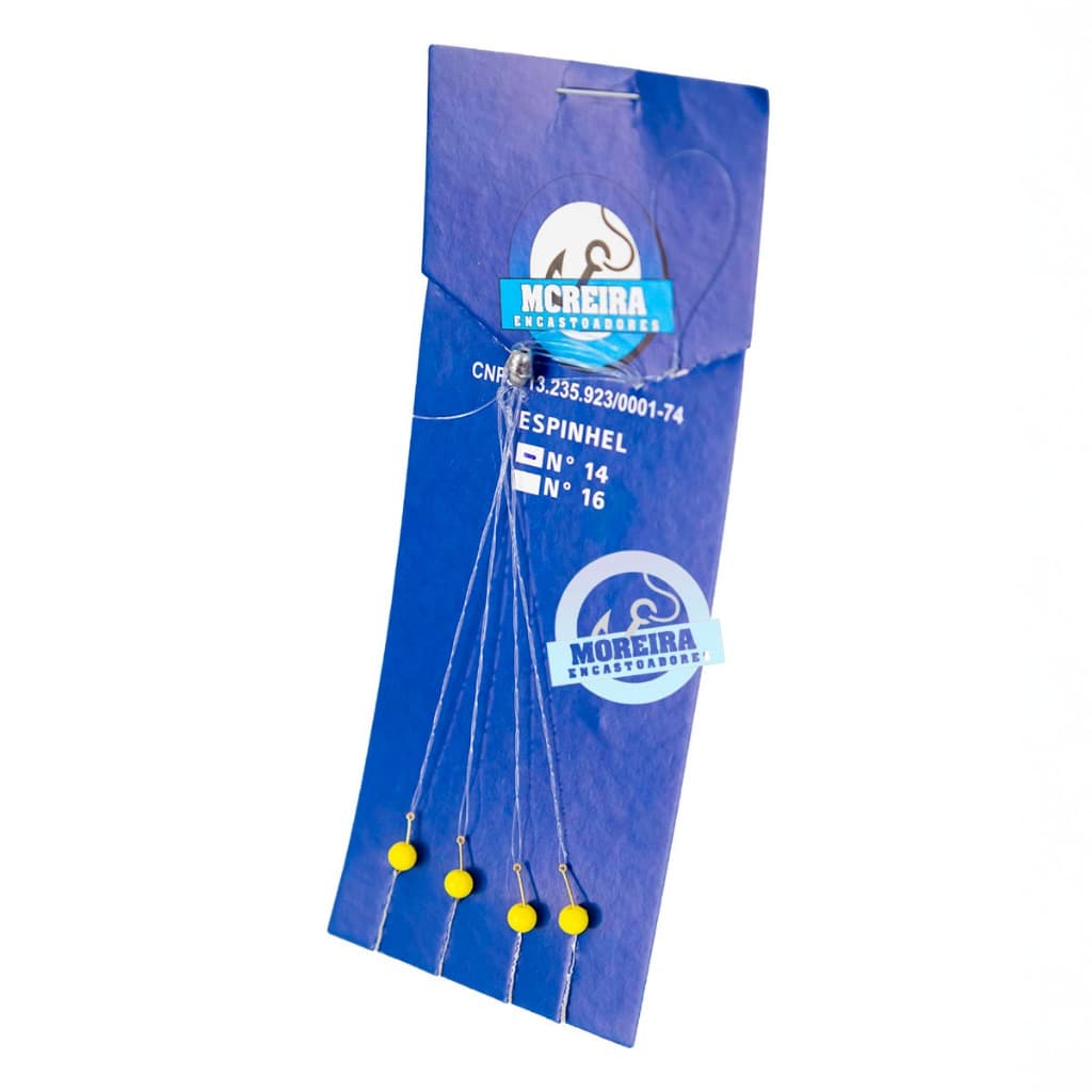 Chicote Spinhel Espinhel 10pcs  Lambari Tilapia com 4 Anzóis Uso Pesca de Barranco, Rios e Represas