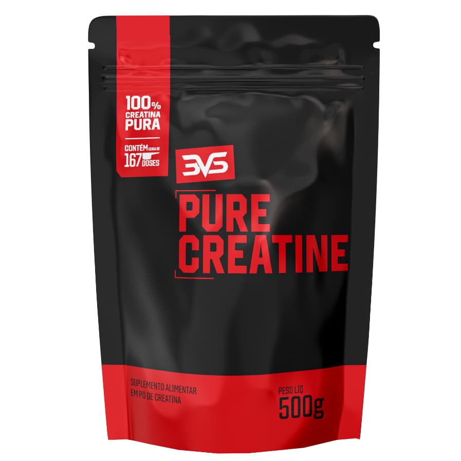 CREATINA MONOHIDRATADA 500g - Pura e Sem Aditivos - Melhora Desempenho e Recuperação - 3VS NUTRITION