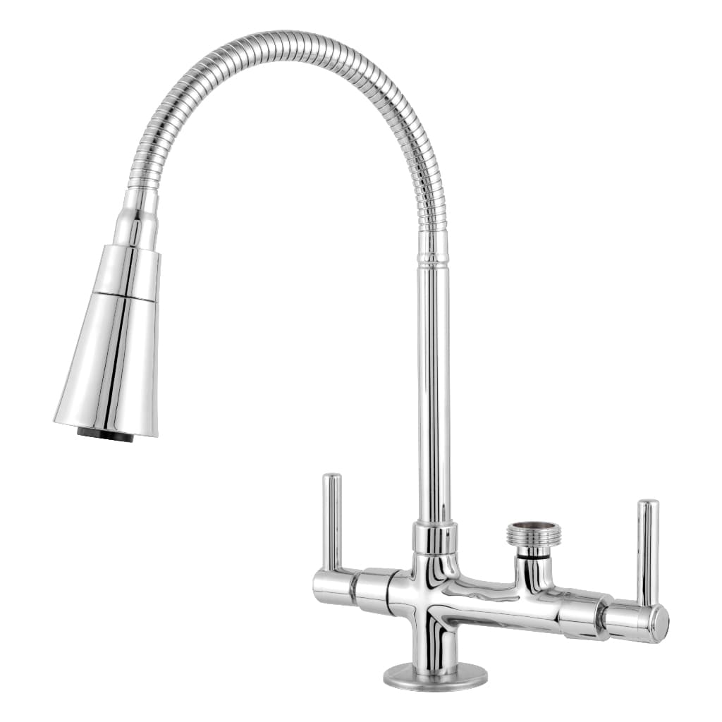 Torneira De Cozinha Bancada Com Saida Para Purificador e Maquina 1/4 x 3/4, Suporte Para Purificador