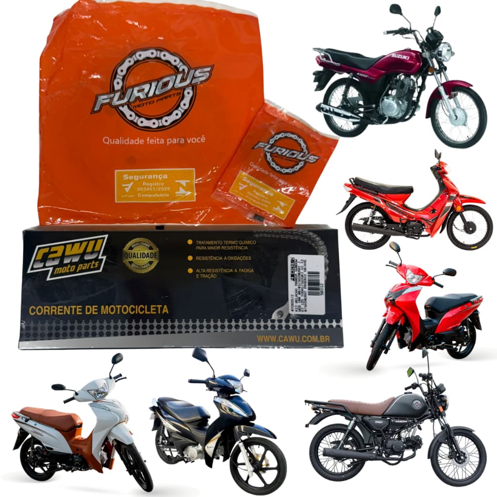 Kit Relacao Transmissão Avelloz AZ1 50CC Shineray E Worker 125 Com retentor