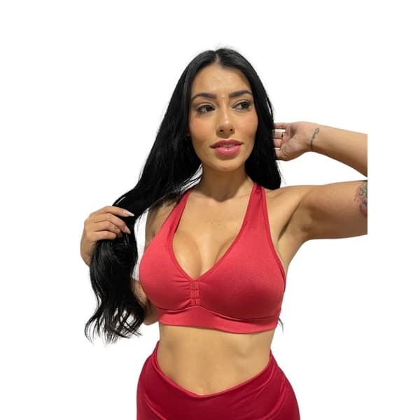 Top Fitness Nadador Sem Bojo Confortável Feminino