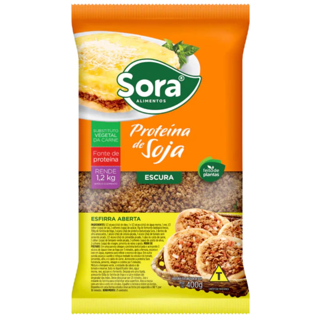 Proteína Texturizada Granulada Escura  400g - Sora