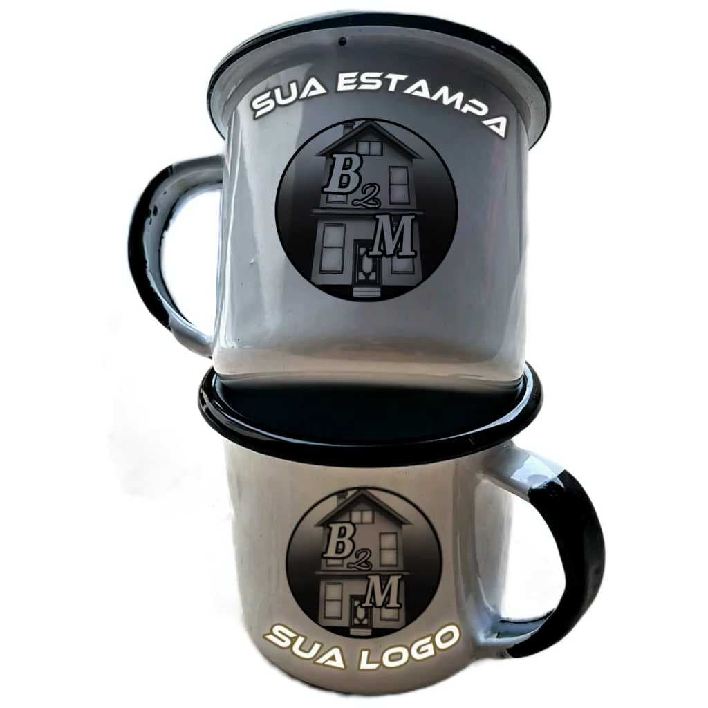 Caneca Esmaltada Personalizada I Logo Nome Desenho Faculdade