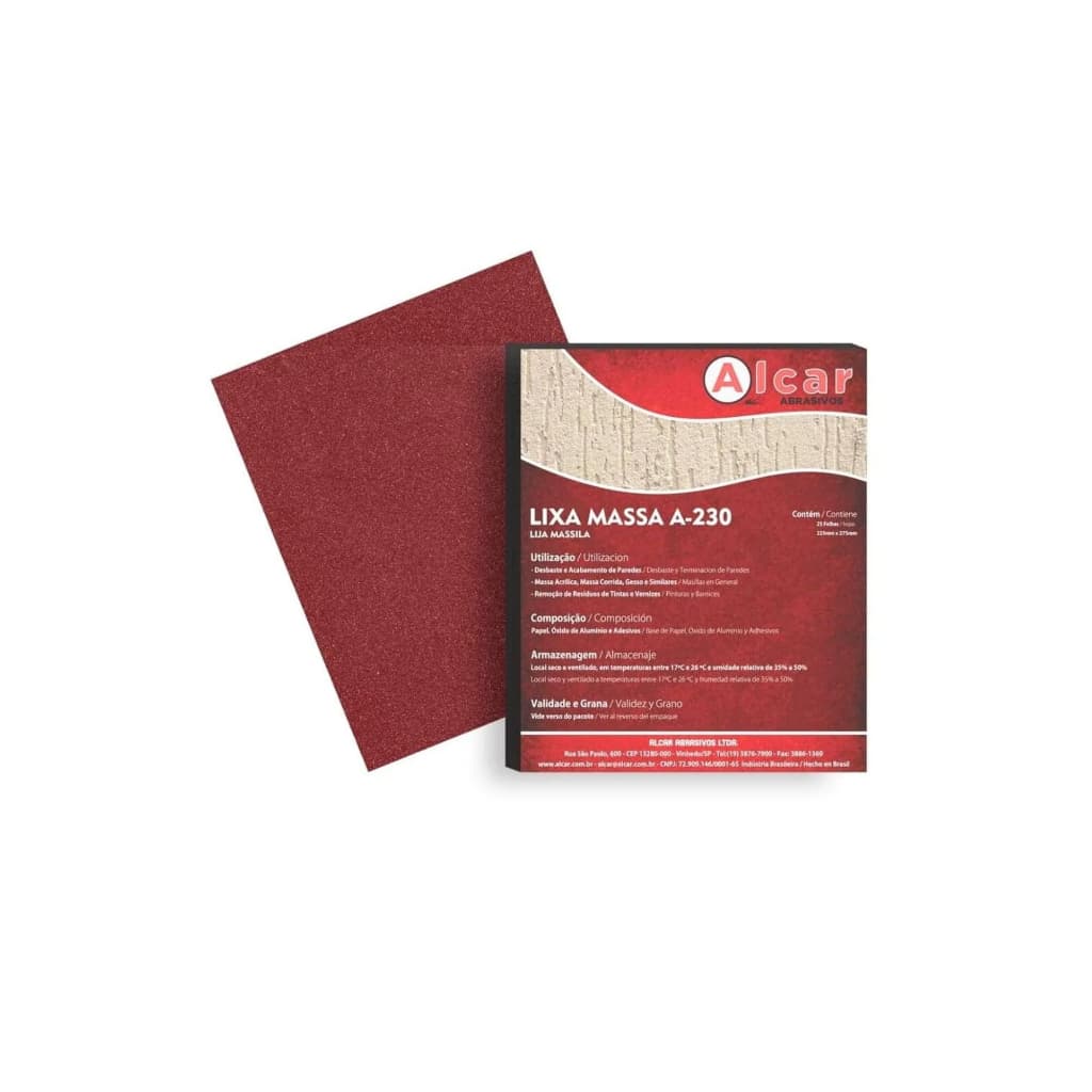 lixa massa grão180  -50 folhas