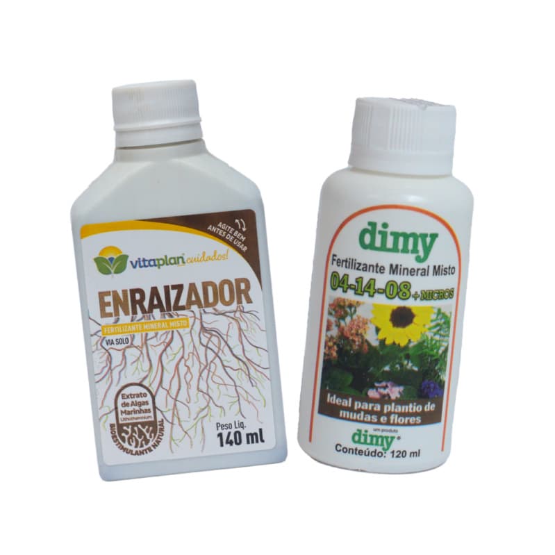 Fertilizante 04-14-08 Dimy + Fertilizante Enraizador Vitaplan