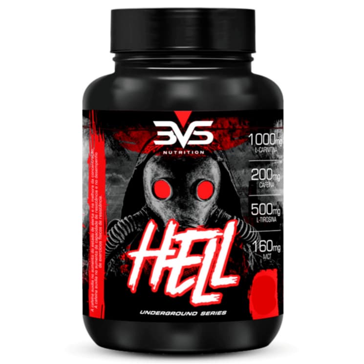 Termogênico Hell 120 Cápsulas - formula exclusiva contendo 7 ingredientes - 3VS Nutrition