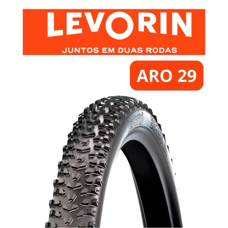 Pneu Bike Aro 29 X 2.40 Levorin Excess Ex Bicicleta Mtb Balão Cravo