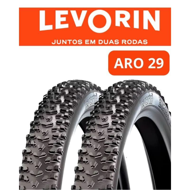 Pneus Bike Aro 29 X 2.40 Levorin Excess Ex Bicicleta Mtb Balão Cravo