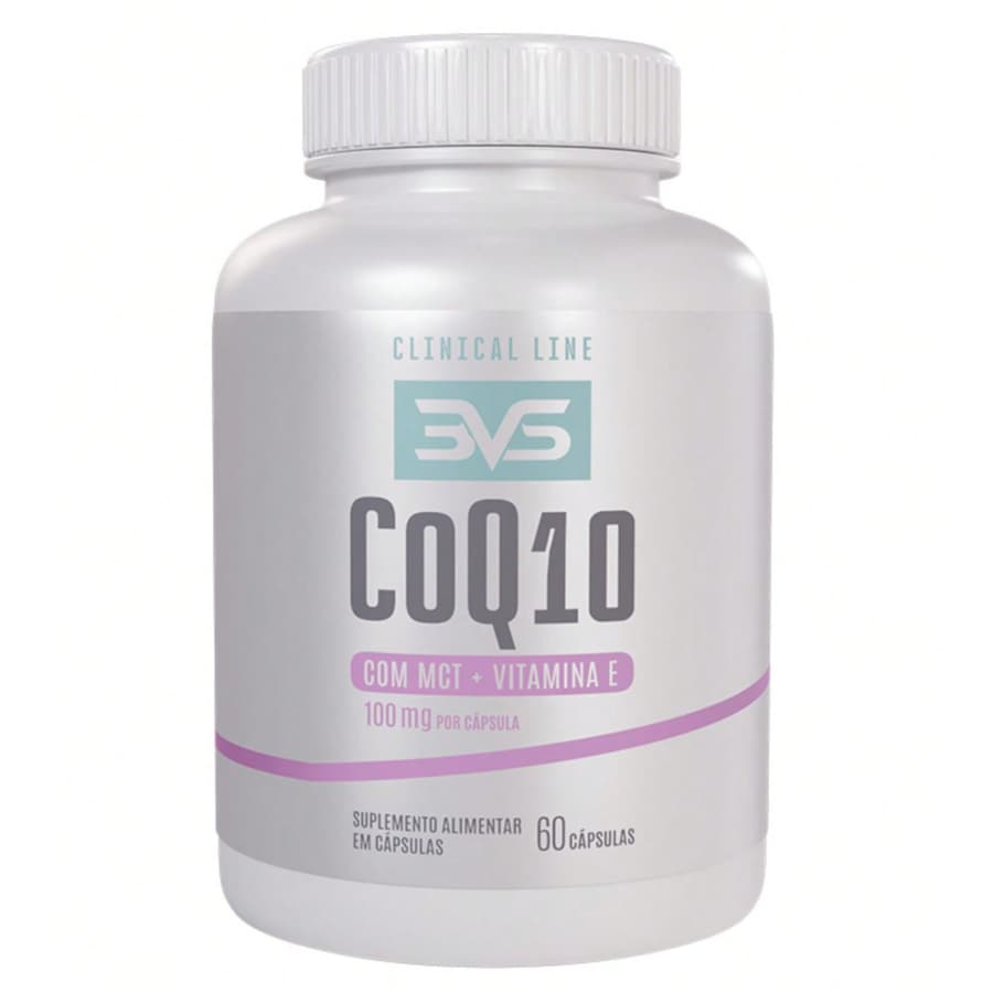 Coenzima Q10 Ubiquinol 100mg por capsula - 3VS  Nutrition, com TMC+ Vitamina  E - Contém 60 Cápsulas
