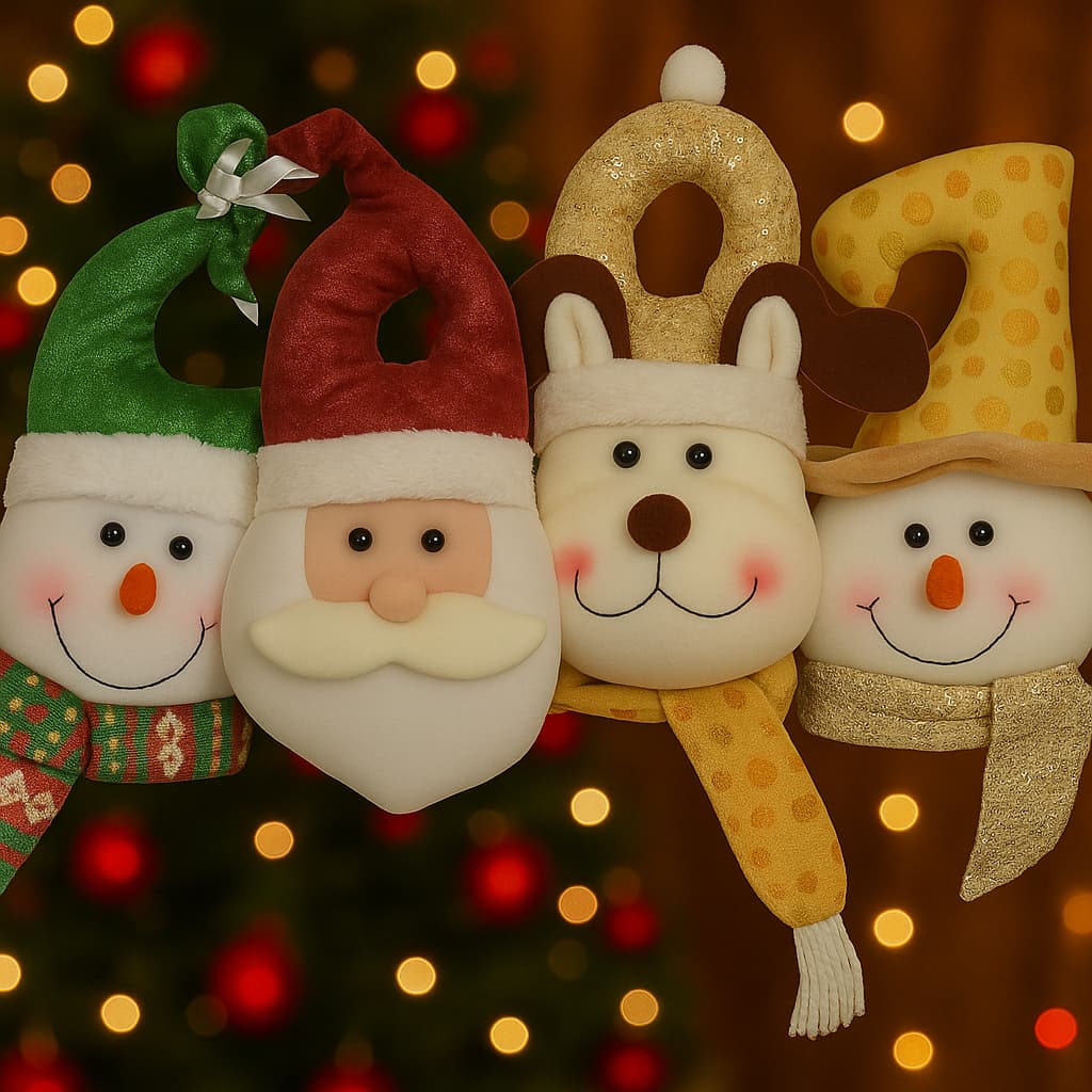 Kit com 2 Enfeites de Natal de Parede – Transforme sua Casa em um Ambiente Natalino Aconchegante