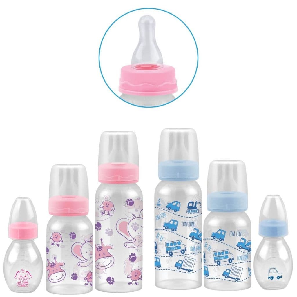 Kit Mamadeiras 3 Peças Bico Pvc 240/140/60ml Petita Cristal
