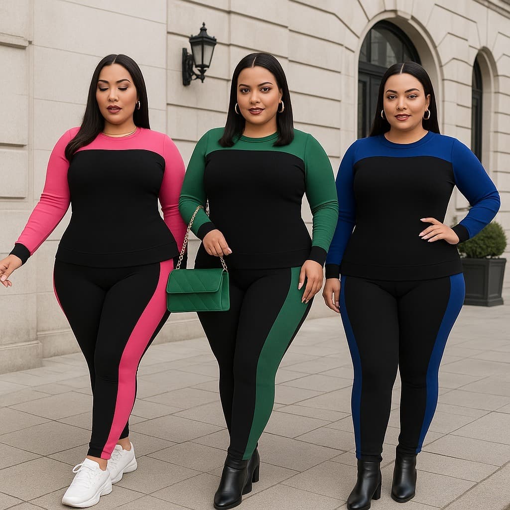CONJUNTO GG feminino de frio malha crepe, blusa manga longa calça BABI