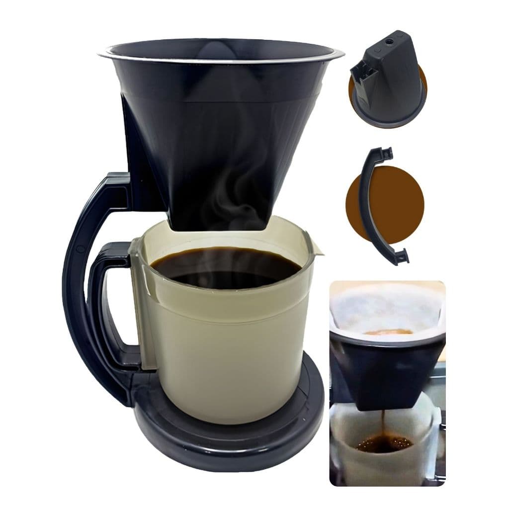 Cafeteira Manual Café 1Litro Com Suporte Para Coador Filtro Unidade