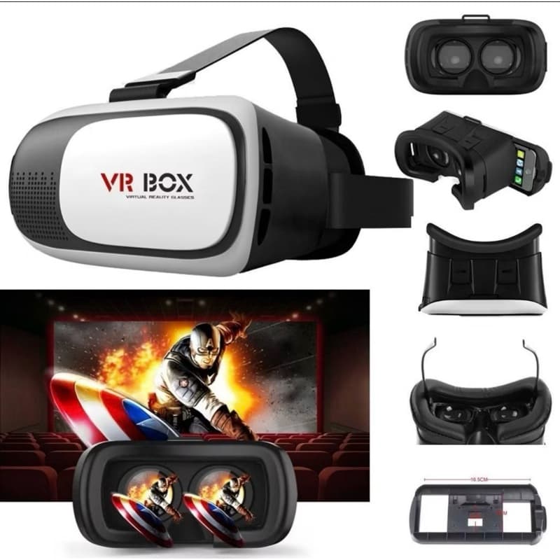 Óculos Vr Box 2.0 Realidade Virtual + Controle Cardboard 3d Bluetooth