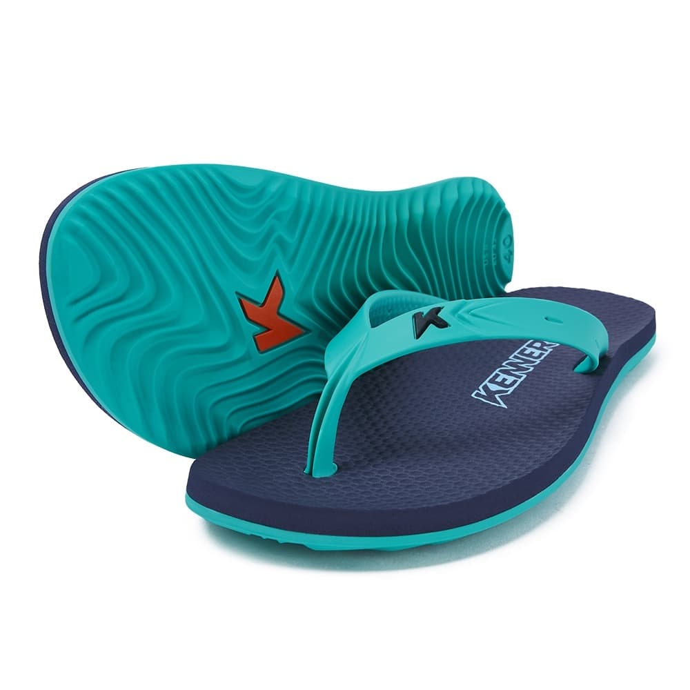 Chinelo Kenner Sandália Original New Summer Marinho e Verde