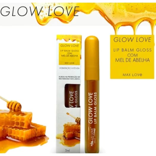Lip Balm Gloss com Mel de Abelha Glow Love cor 421 Mel Max Love