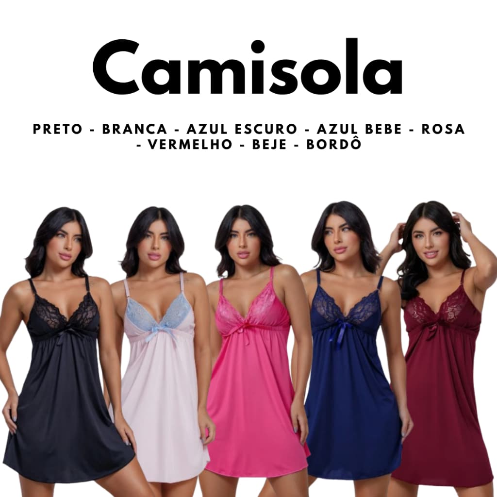 Kit 2 Camisola Feminina Renda Delicada Liganete Macia Sensual Confortável P ao GG