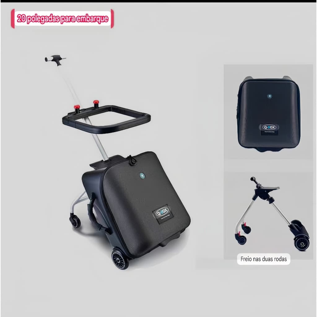Mala preguiçosa para crianças, carrinho de bebê para sentar e passear, carrinho de bebê para meninos e meninas, mala de