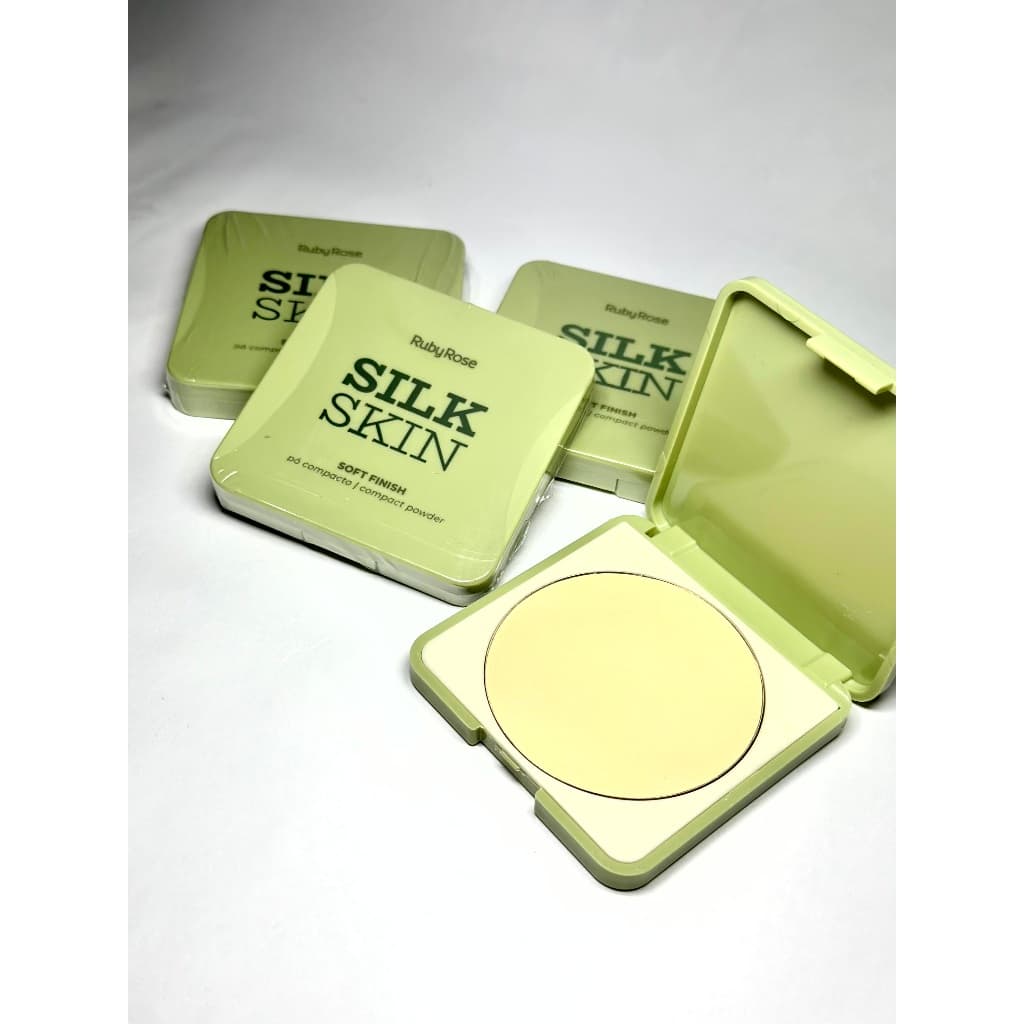 Ruby Rose - Pó Compacto Soft Finish Silk Skin maquiagem make rosto pó tendencia base cosmeticos