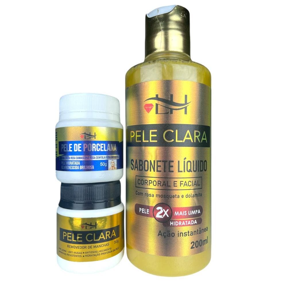 Kit Removedor de Manchas Pele de Porcelana e Pele Clara 3 Un. Liss Hair Profissional