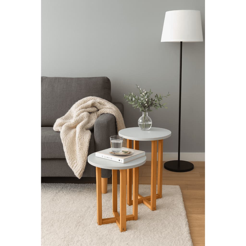 Mesa Lateral 4 pés | Conjunto com 2 Unidades - novidade