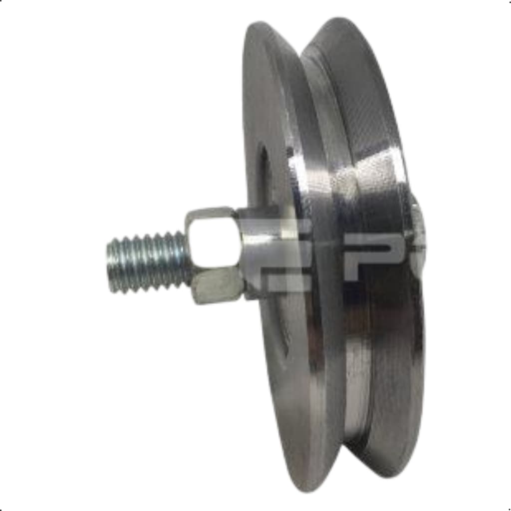 Roldana Metal Para Portão Pesado 60mm 2.1/2 Pol Tipo V 1 Par