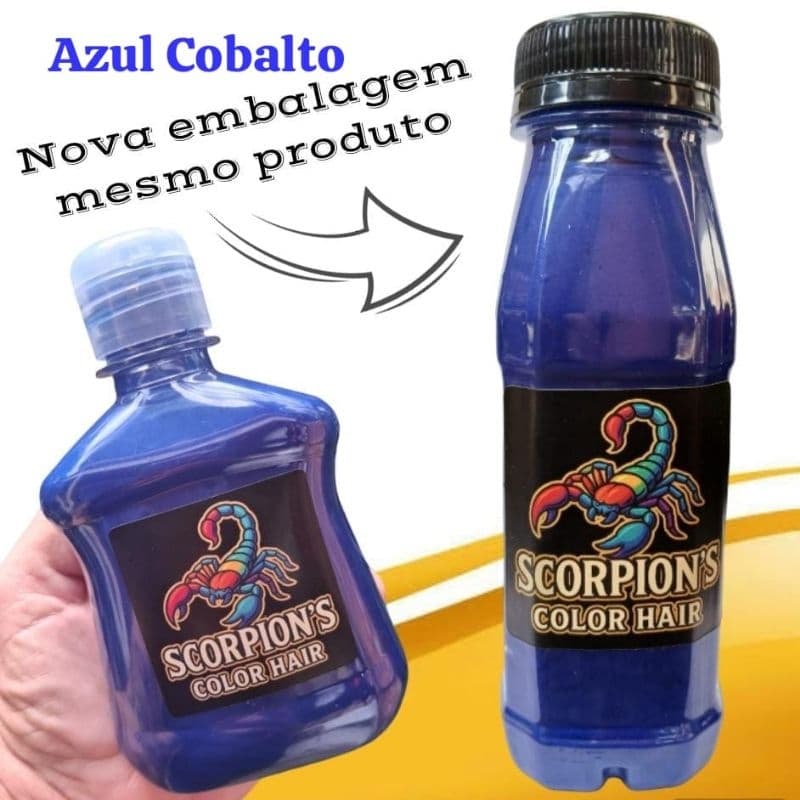 Tonalizante Scorpion’s Color Hair 200ml – Tonalizante Capilar Adulto e Infantil ( Azul Cobalto )