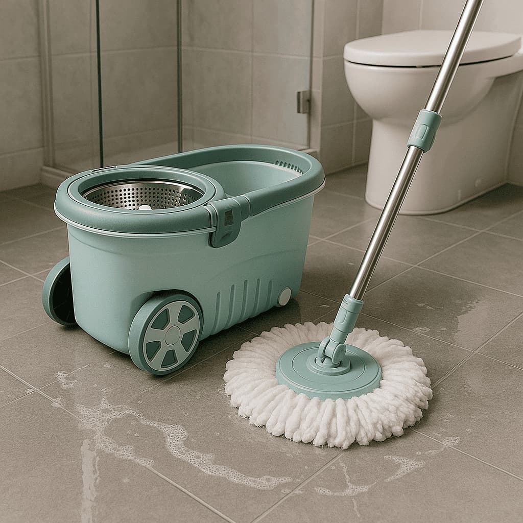 MOP MasterChair 360° Esfregão Giratório + Balde Durável  Limpeza Eficiente para Todos os Pisos Produ