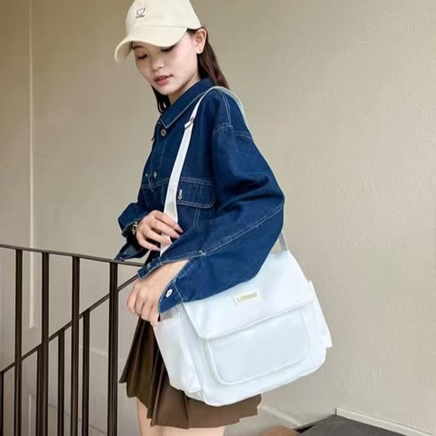 Bolsa Transversal Feminina de Alça Nylon Impermeável Casual(6268)