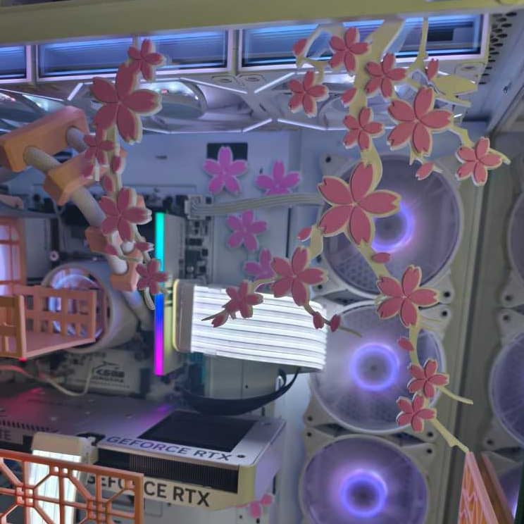 PARA PC GAMER CUSTOMIZAÇÃO GALHO DE SAKURA BASICO COM IMÃ