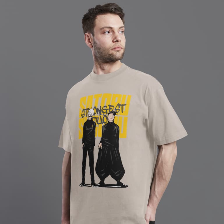 Camiseta Streetwear Anime Jujutsu Kaisen GOJO E GETO 100% ALGODÃO