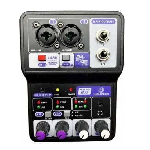 Mesa de Som Waldman Interface Podcast 2.0 Usb