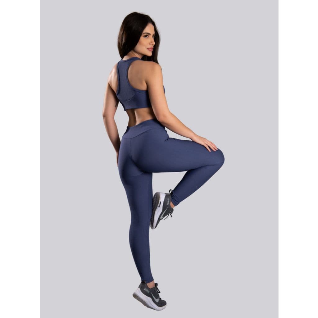 Conjunto Canelado (Calça +Top S/Bojo) academia 11245/11219 zero transparência