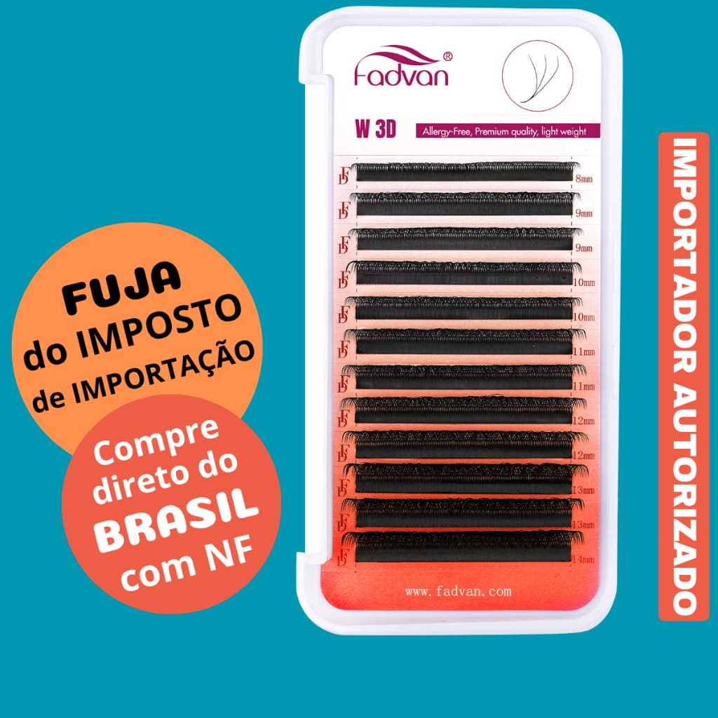 Cílios 3D W Fadvan Curvatura M ou D Volume Egípcio Alongamento Extensão De Cílios Cilio | MIX