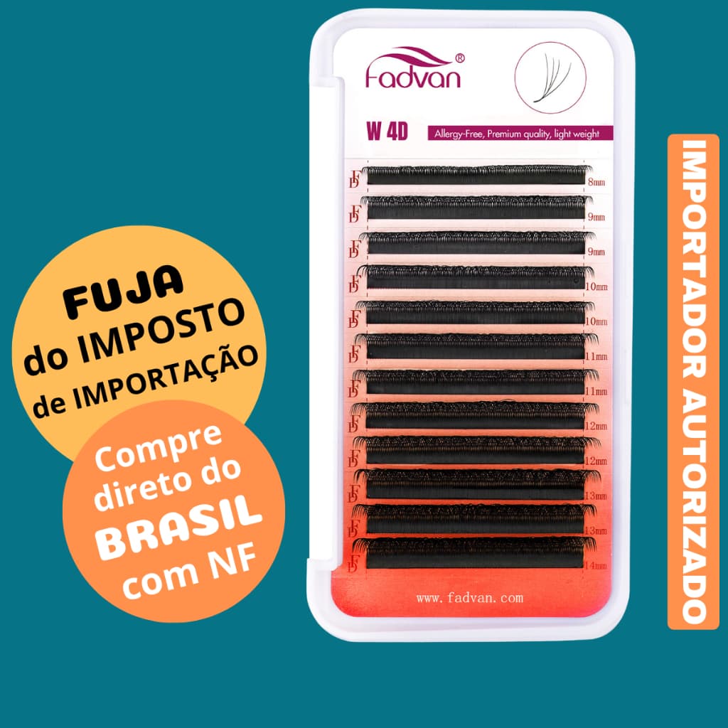 Cílios 4D W Fadvan Curvatura M ou D Volume Egípcio Alongamento Extensão De Cílios Cilio Tamanho Único | MIX