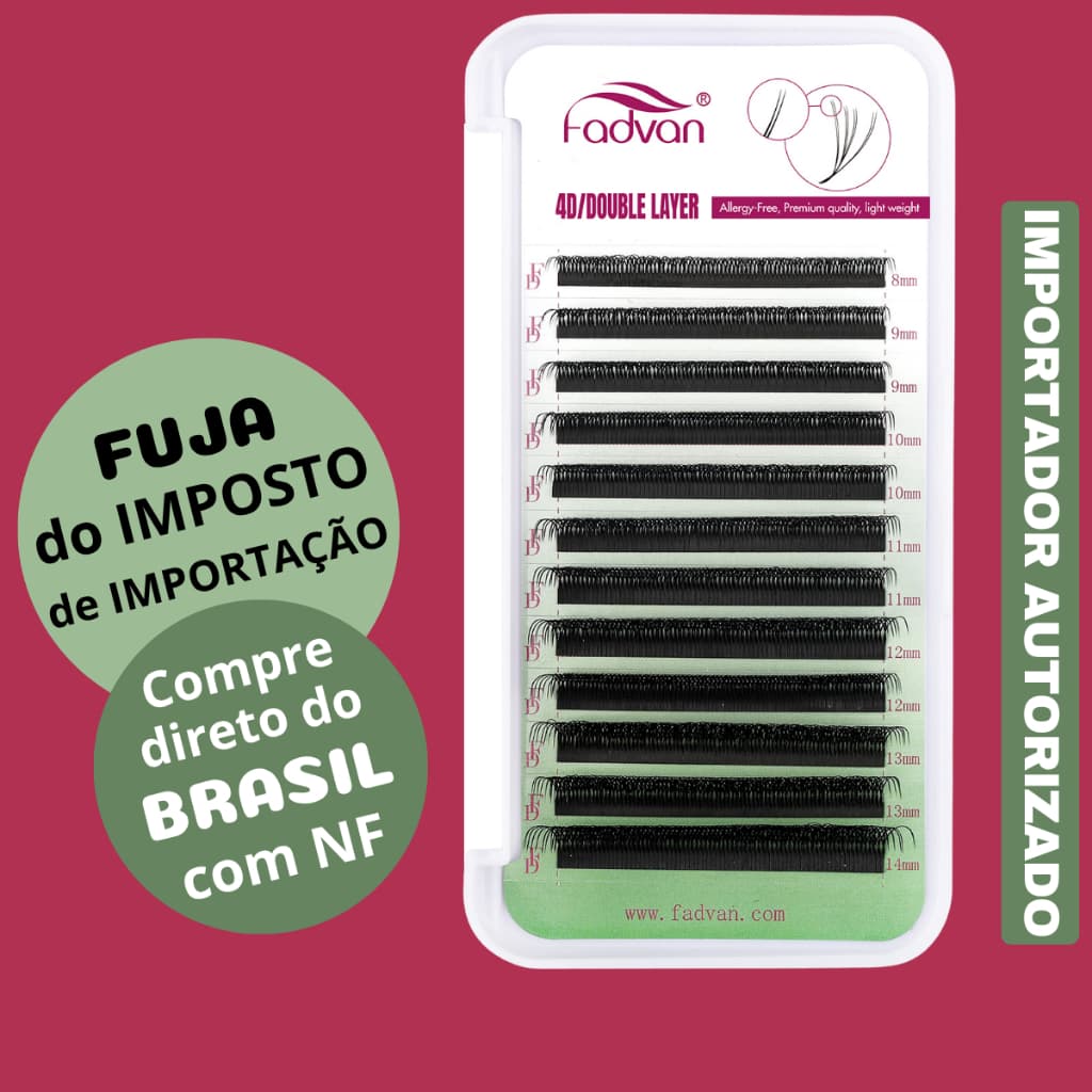 Cílios 8D W Fadvan Volume Egípcio 4D Duplo Alongamento Extensão De Cílios Cilio | Tamanho Único | MIX
