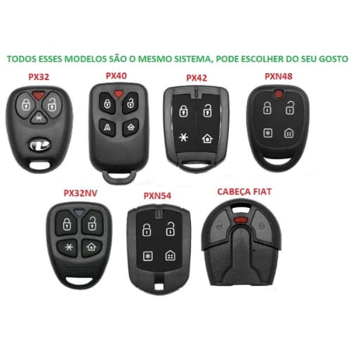 Controle Alarme Positron Px32 Px40 Px42 Px46 Pxn48 Pxn52 Cabeça Fiat Preto Azul (Escolha qualquer modelo) Fx Px Ex Cyber