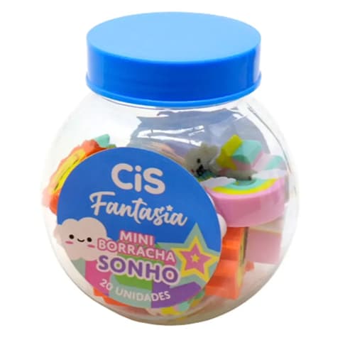 Borracha Mini Fantasia Sonho Pote Com 20 Unidades CiS