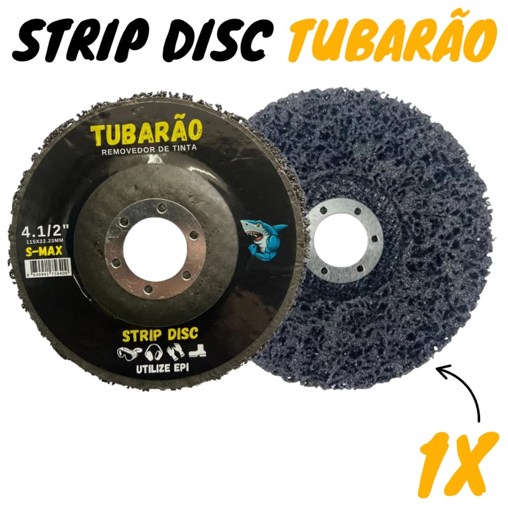 Disco Removedor de Tintas Ferrugem Strip Disc 4.1/2" - Tubarão