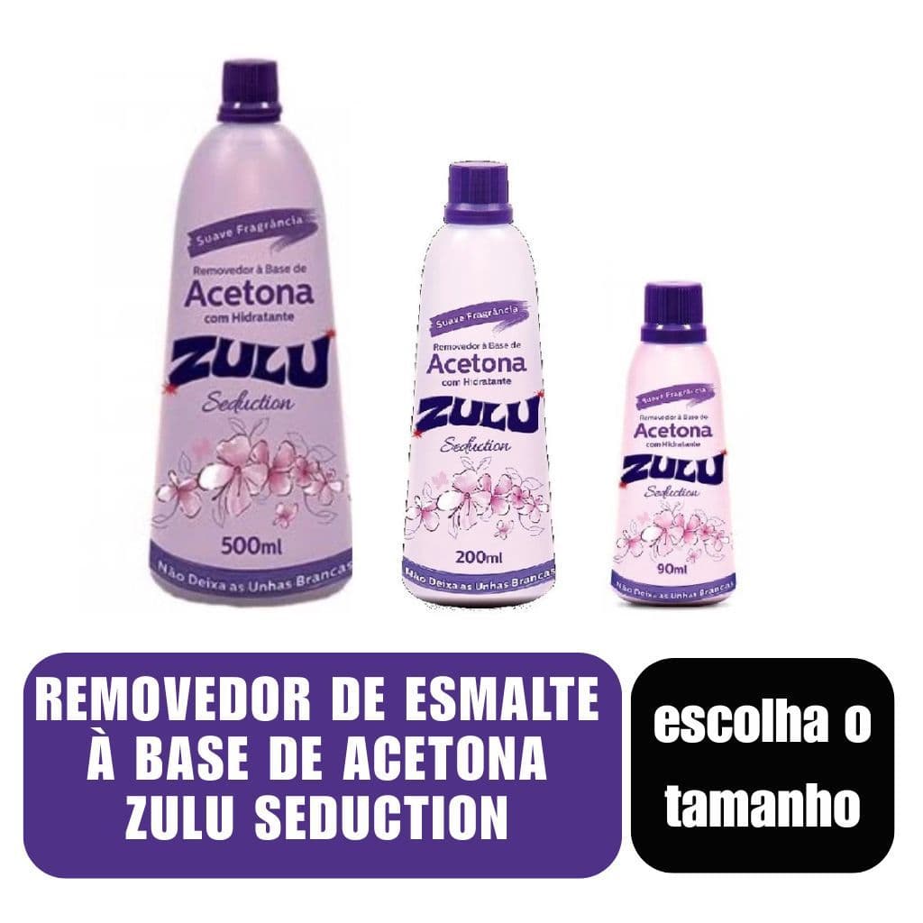 Removedor de Esmalte à Base de Acetona Zulu Seduction (Roxo)