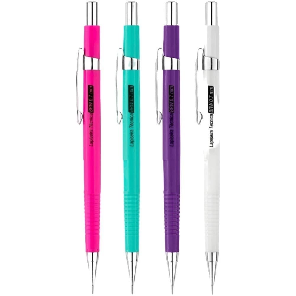 Lapiseira Técnica 0.7mm - BRW - 4 Cores
