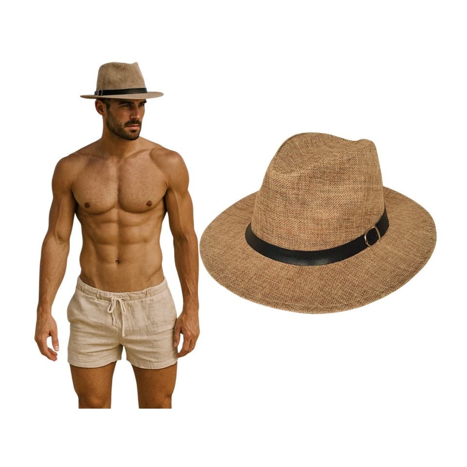 chapéu panamá resistente água masculino praia agro proteção solar