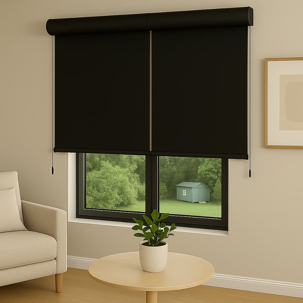 Persiana Cortina Rolo Tecido Blackout Bandô 160x140cm de Altura 2F Sala Quarto Escritório Blecaute