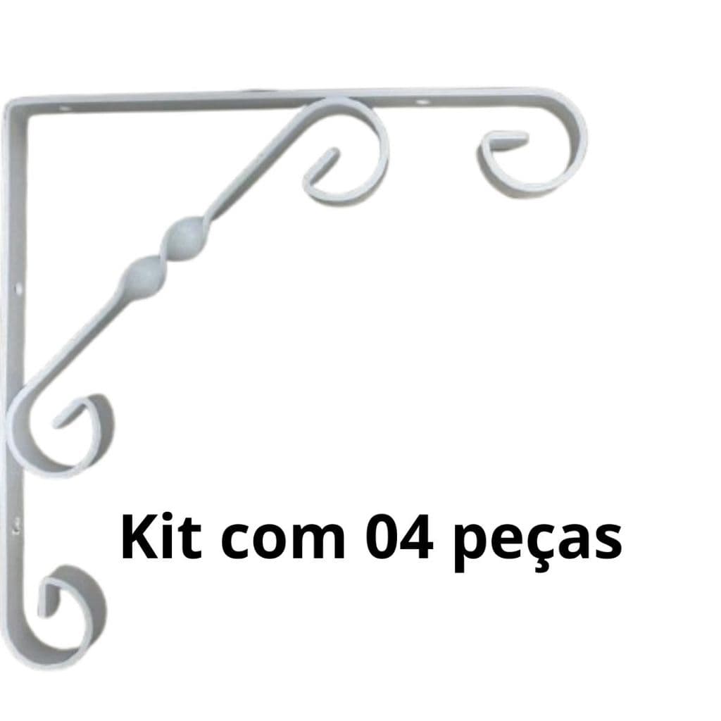 Kit Com 04 Mao Francesa Estilo Colonial 25 Cms Super Forte suporte para samambaia, suporte para floreira