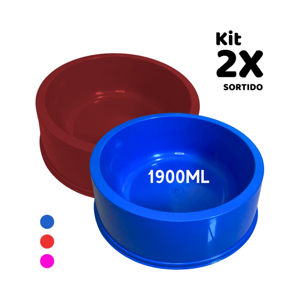 Kit 2 Potes de Ração Grande SORTIDO Para Cachorro Gato Pet Nº4 Sortido 1900Ml