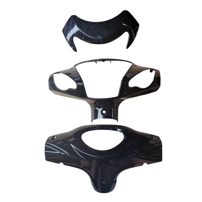 carenagem farol+carenagem painel preta bike elétrica Souza