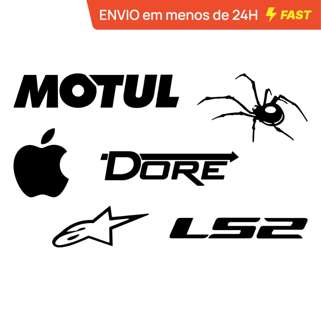 Adesivo Moto Dore Motul Alpinestars Aranha Maça LS2 Motorzao Motorizada