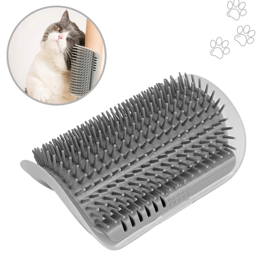 Escova Massageadora Para Gato Com Erva Catnip Coçador Tira Pelos e Massageador