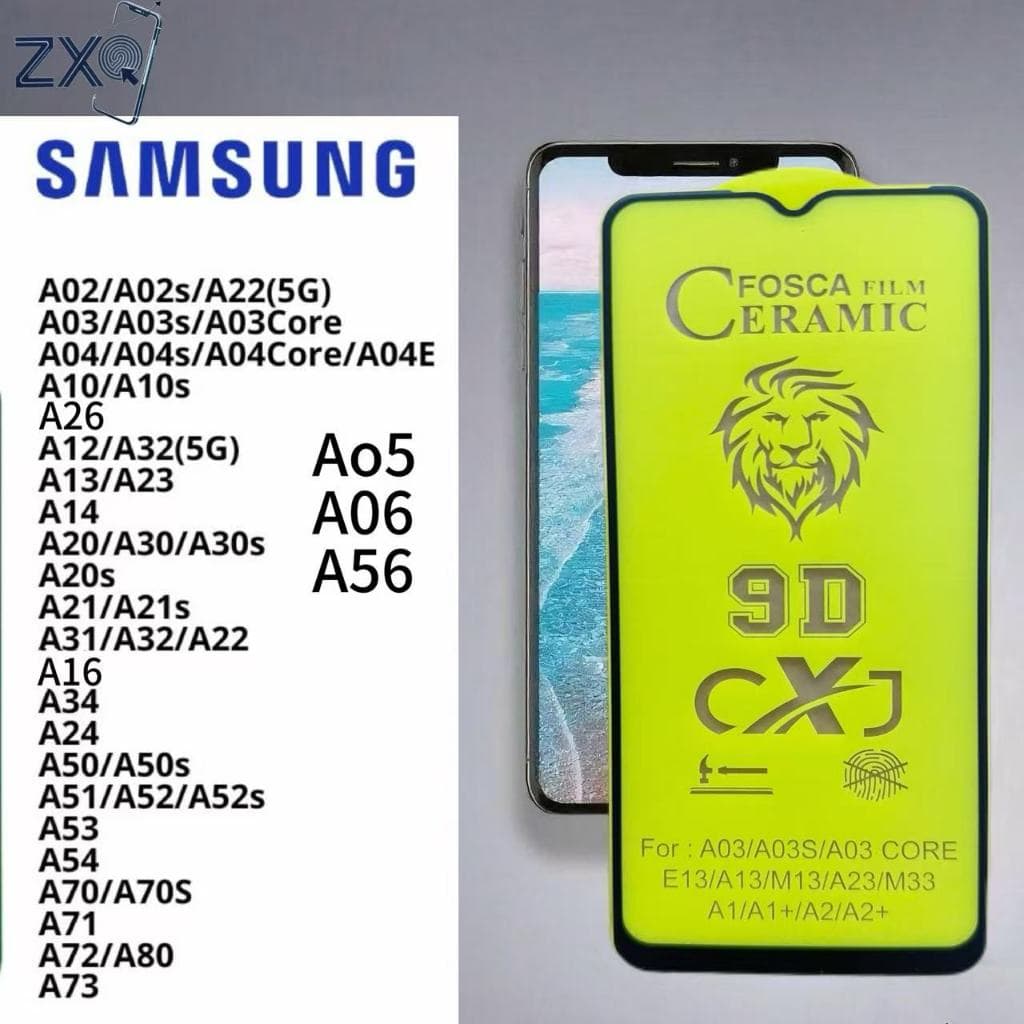 Película Fosca Cerâmica Flexível 9D Hidrogel SAN SUNG A05/A06/A56/A02/A07/A03/A04/A10/A26/A12/A13/A14/A17/A20//A21/A31
